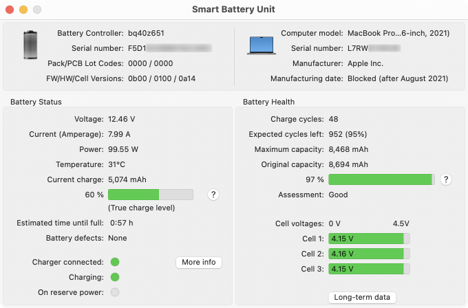 battery information