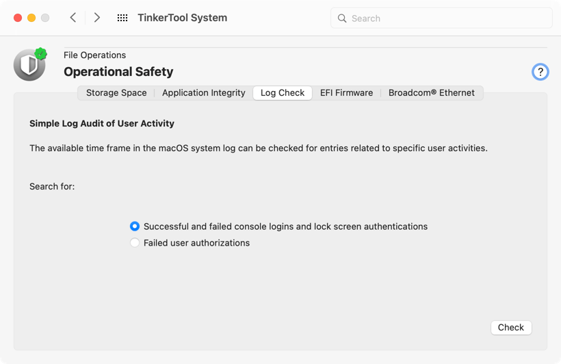 The system log can be evaluated to detect possible intrusion attempts