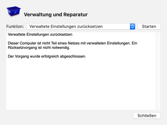 Verwaltung und Reparatur