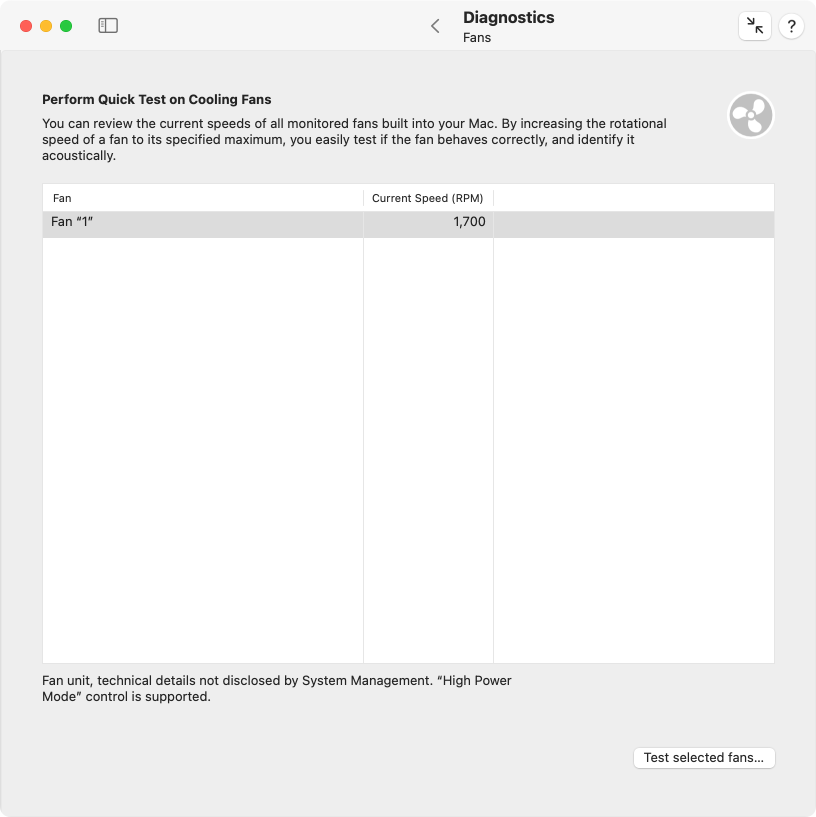 Check the cooling fans of your Mac