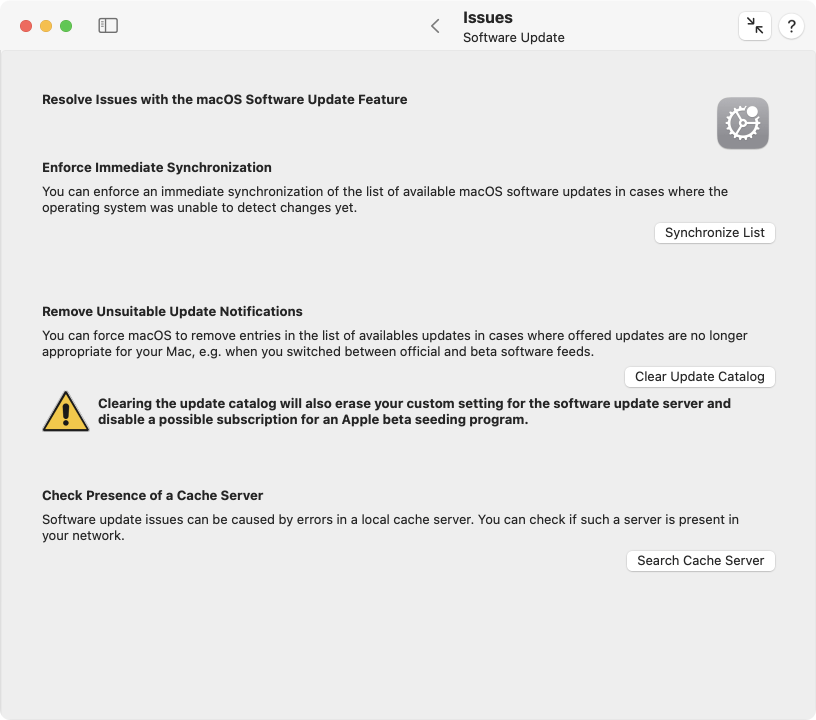 Resolving Issues with the Software Update Feature of macOS