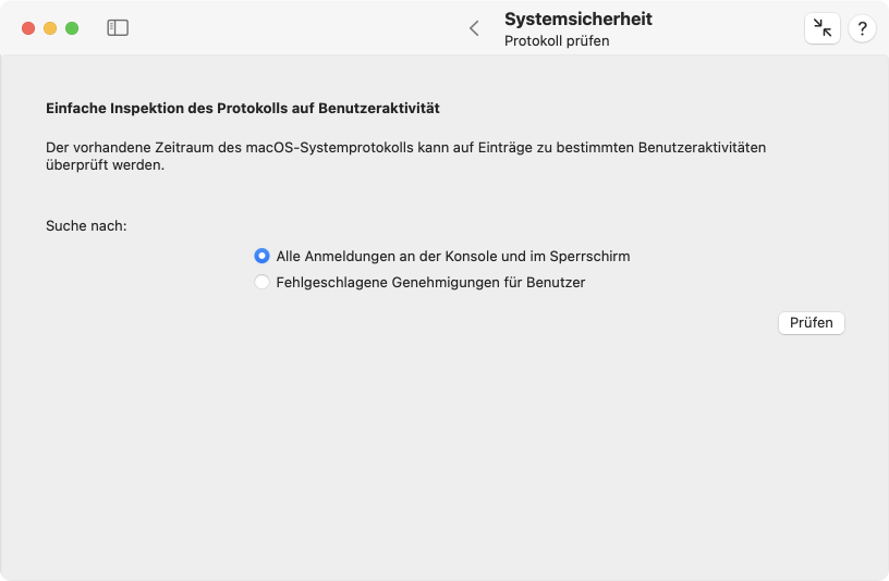 Das Systemprotokoll lässt sich auswerten, um mögliche Einbruchsversuche zu erkennen