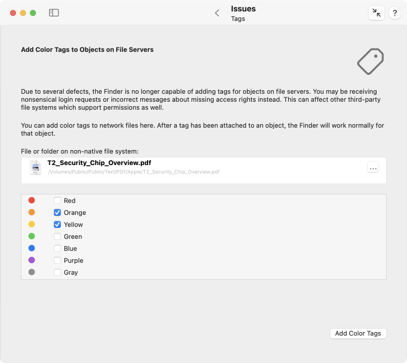 TinkerTool System can add color tags even in the network